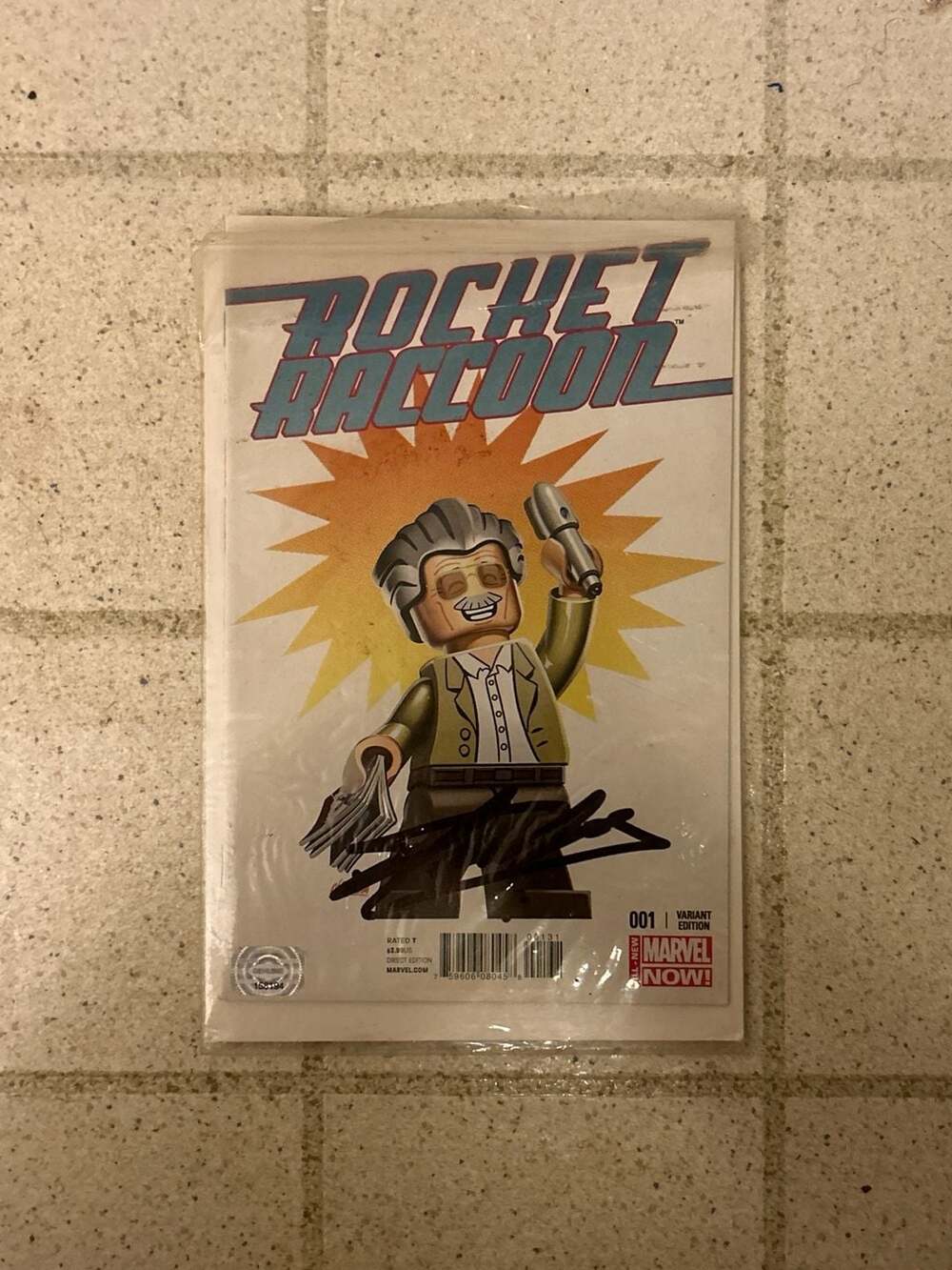 Rocket Raccoon #1 Lego Stan Lee Variant Signed by Stan Lee (Excelsior Approved)
